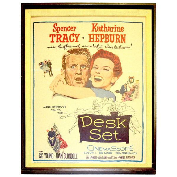 Movie Poster 1957 Desk Set Original Dated Numbered Tracy And