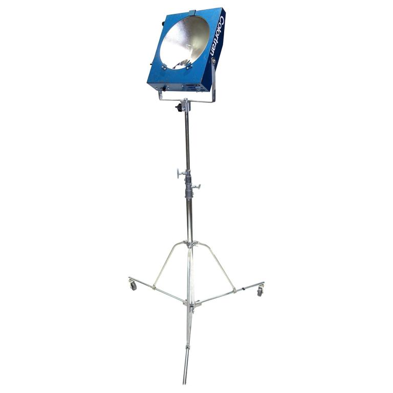 Movie Studio Mini Pan Floor Lamp with Stand, Mid-20th Working Orig. ON SALE