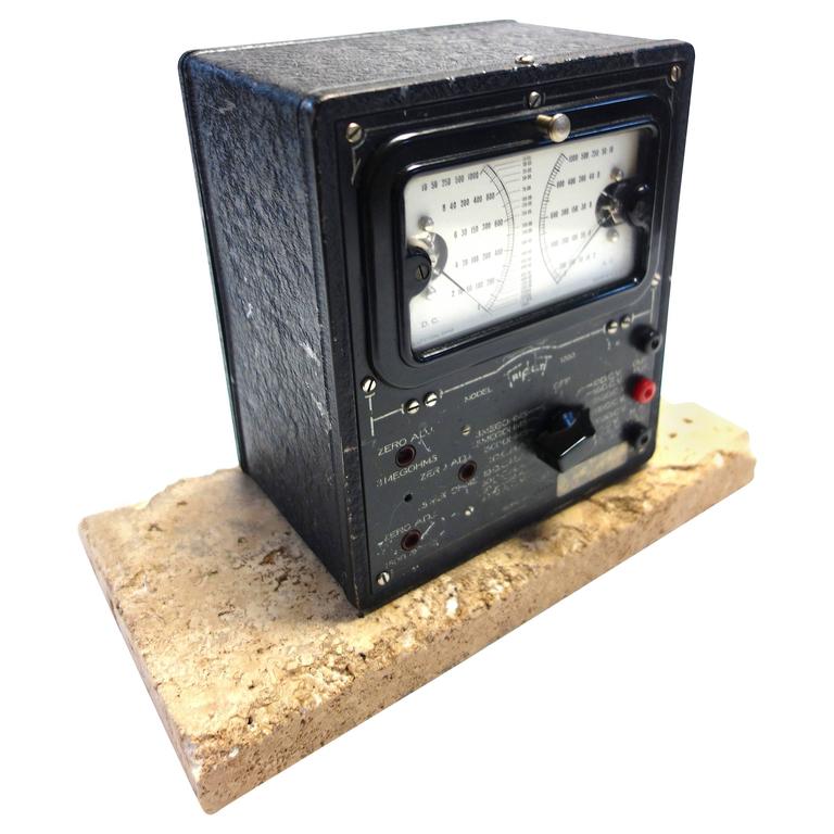 Universal Meter by Triplett, Vintage Electric Meter as Sculpture Mounted