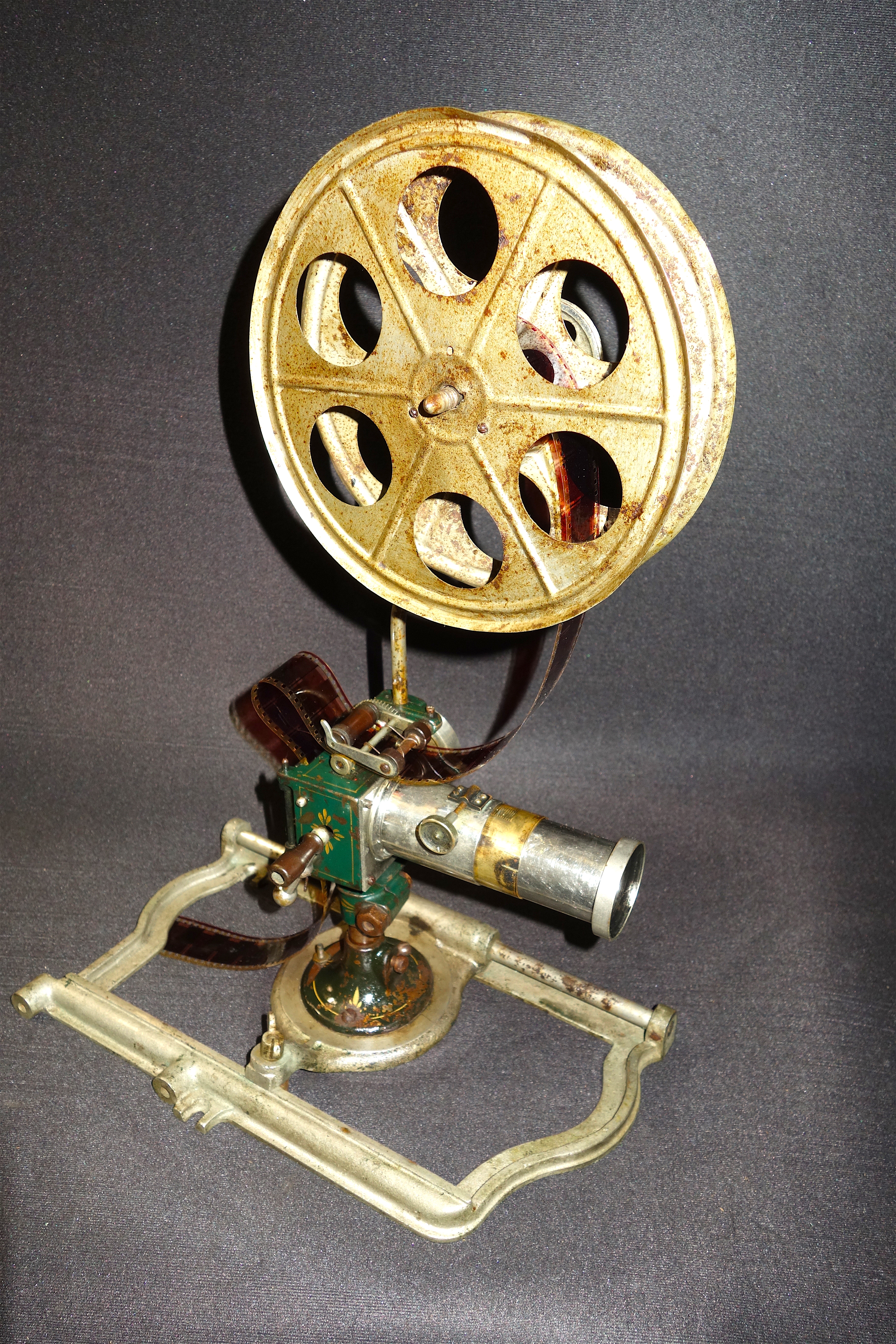 35mm Antique Hand Crank Movie Projector, Patented 1899, Built